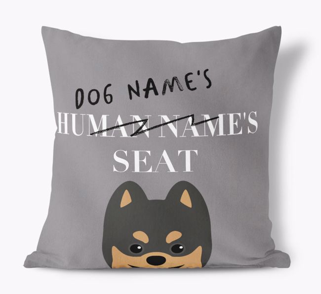 Human's Seat: Personalized {breedFullName} Canvas Pillow